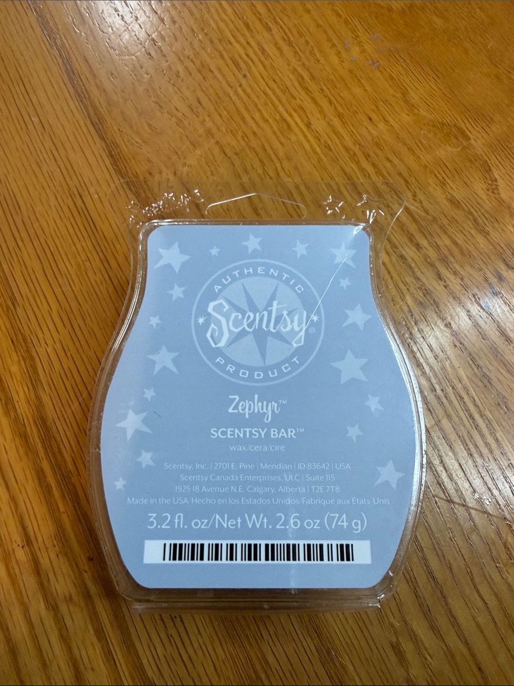 Scentsy Zephyr Wax Scentsy Bar - Pale Blue